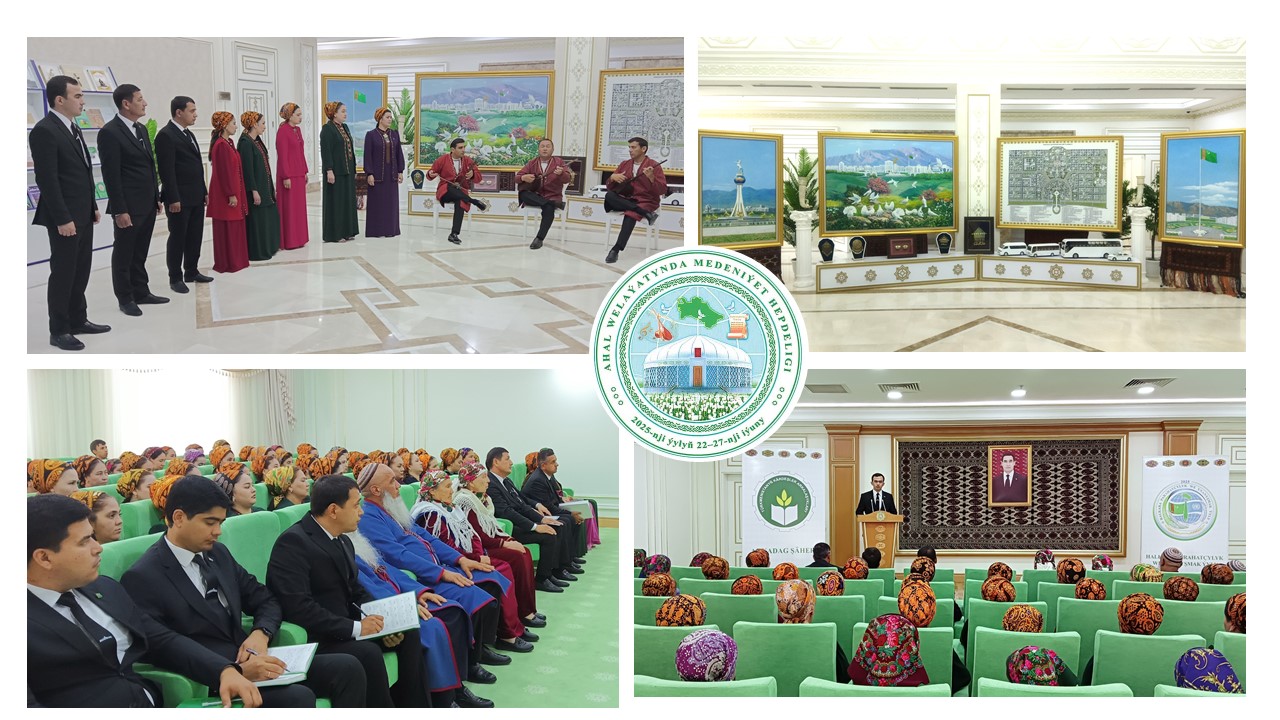 Arkadag şäheriniň jemgyýetçilik guramalarynda edara binasynda Medeniýet we sungat işgärleriniň güni.